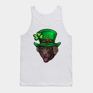 St Patricks Day Chocolate Labrador Retriever Tank Top